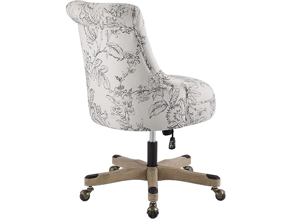 Linon Home Décor Leslie Floral Office Chair