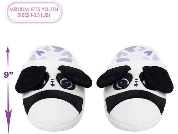 Flipeez Flipeez Slippers, Panda, Medium