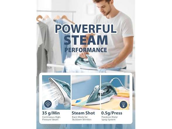 Sundu Steam Iron for Clothes 1500W