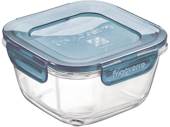 Bormioli Rocco Square Container 14.25 oz. Grey