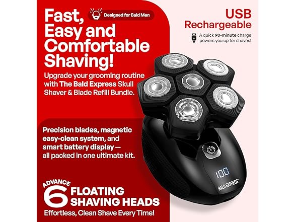 The Bald Brothers The Bald Express Electric Head Shavers