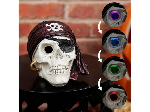 Alpine 6" Skeleton Pirate LED Halloween
