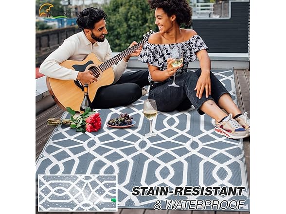 wikiwiki Outdoor Rug, 6x9ft