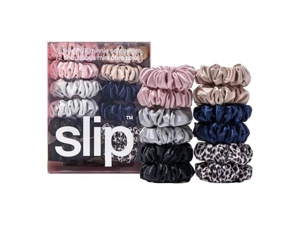slip Silk Minnie Scrunchies - Set of 12, Classic