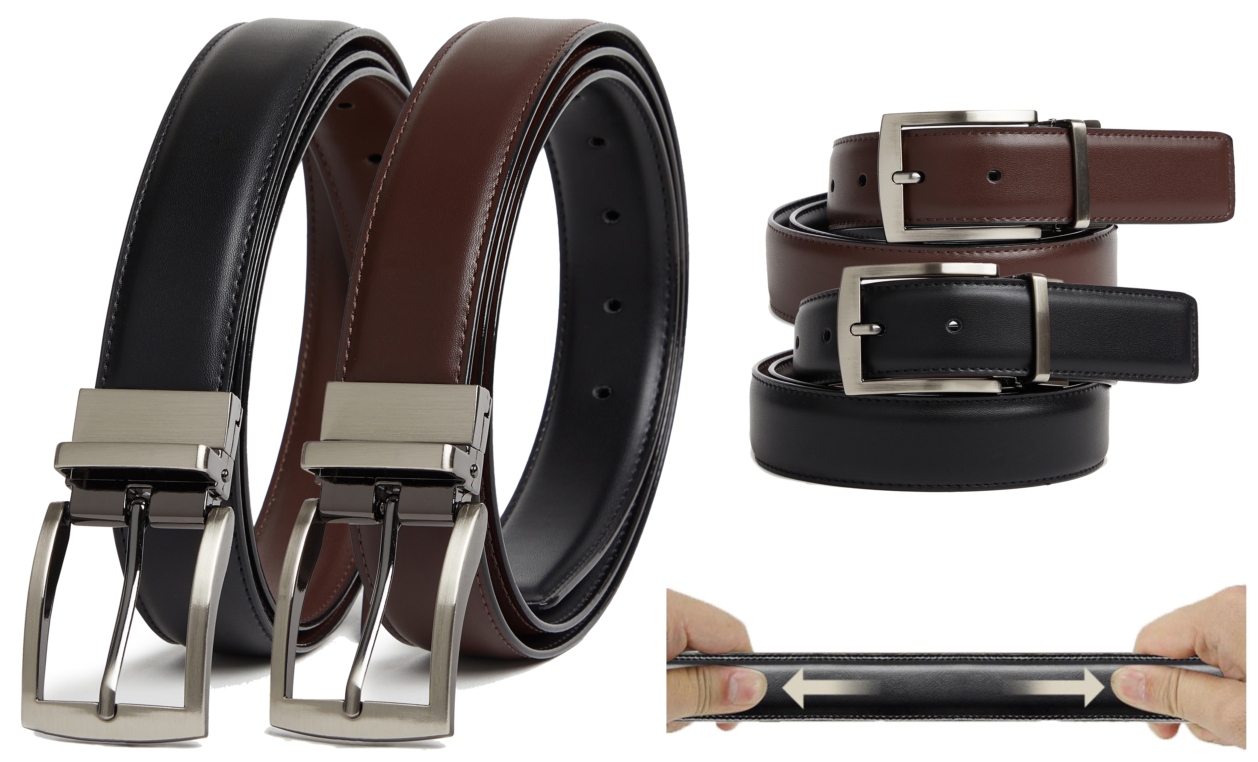 Giorgio Brutini Stretch Reversible Belt - Gallery 11