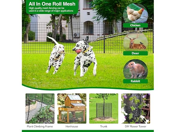 Welded Wire Fence, 50ft(L) x 48inch(H)