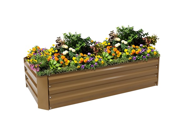 Sunnydaze 48" Galvanized Steel Raised Garden Bed
