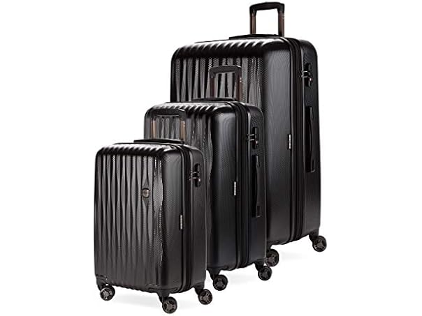 $139.99, Was $550, 74% Off! SwissGear 7272 Energie Hardside Black/Black, 3-Piece Set (19/24/27) dealfomo