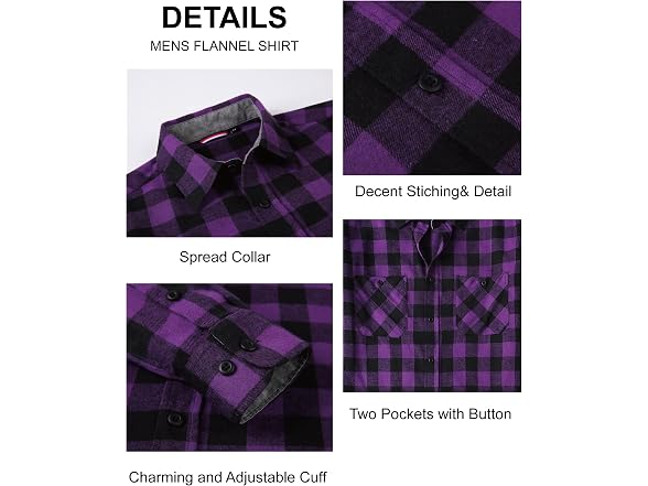 Esabel.C Men (L) Flannel Chest Pocket Shirt