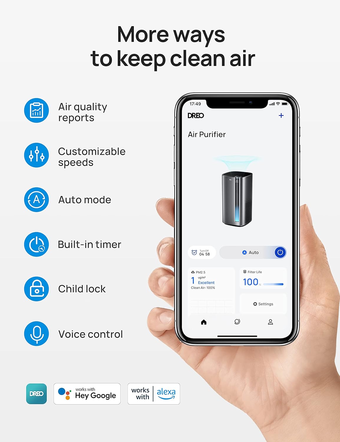 DREO Air Purifier Macro Max S Silver - Gallery 12