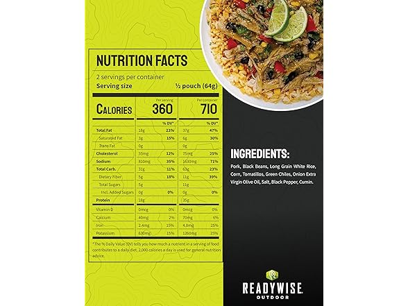 ReadyWise Pork Chili Verde 1 Pouch
