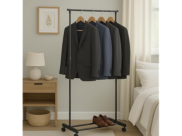 Honey-Can-Do Rolling Metal Clothes Rack