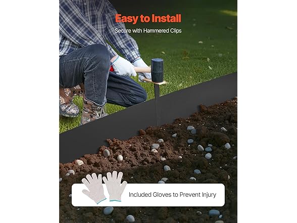 VEVOR 3-pack Steel Garden Edging Borders