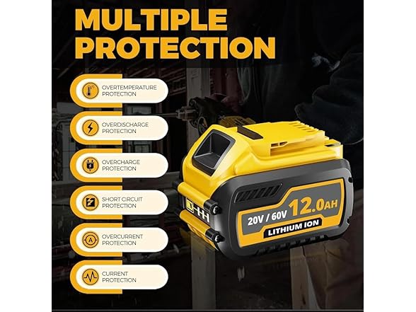 DEWALT 20V/60V MAX 12.0Ah Replace for DCB612 DCB609