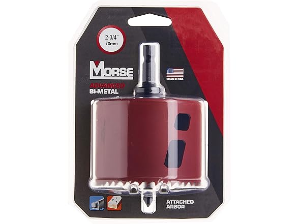 Morse MHSA44C Bimetal Hole Saw, 2-3/4" ,