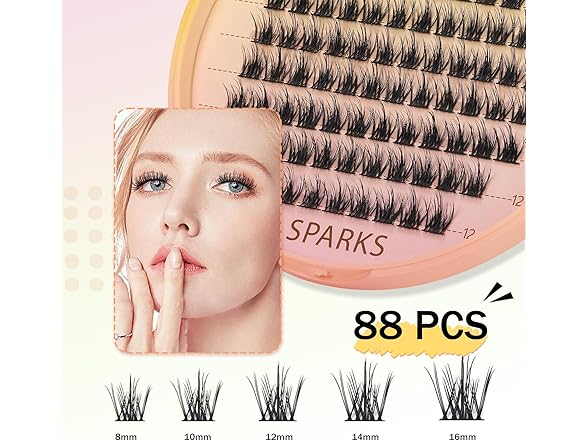 MayHug 88Pcs 8-16MIX DIY Lash Extension
