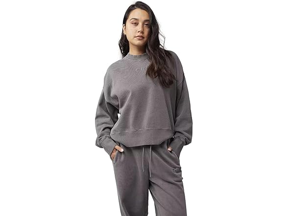 Fox Racing Womens Wordmark Oversized Fleece Crew