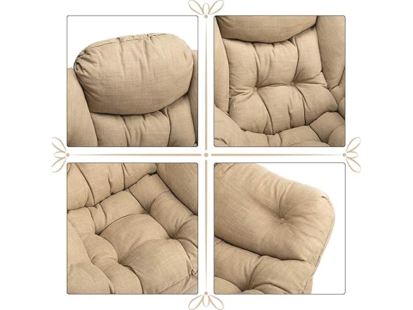 Lazy Chair with Armrest and Side Pocket