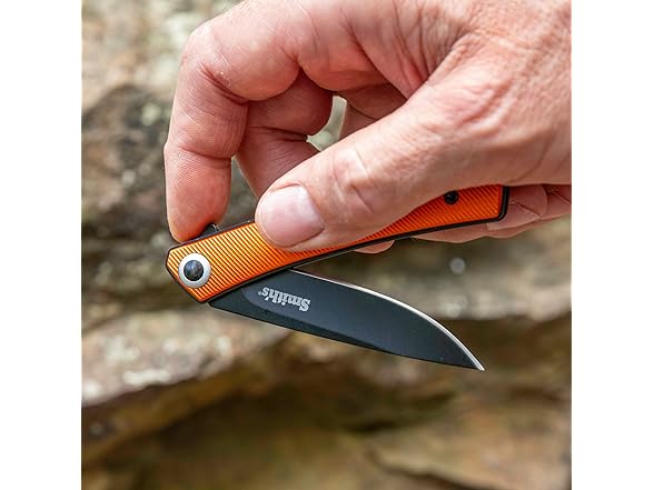 SMITH’S 4-Inch Pocket Knife, Aluminum Handle
