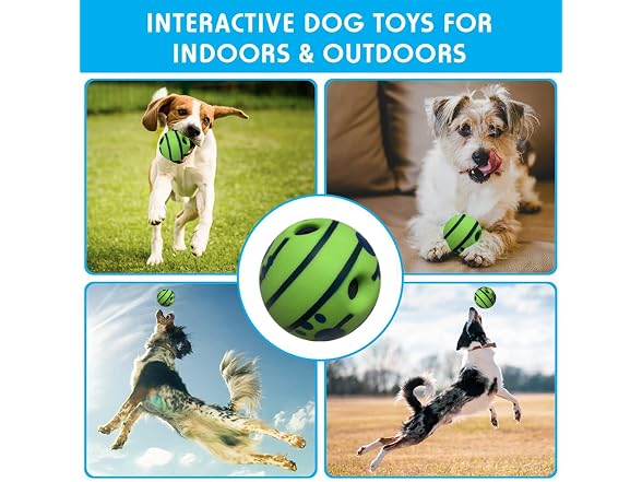 LFCToys 4''Wobble Giggle Dog Ball,Strange Dog