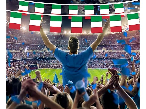 LUSEOAN 2 Packs Italy Italian Republic Mini Flag 