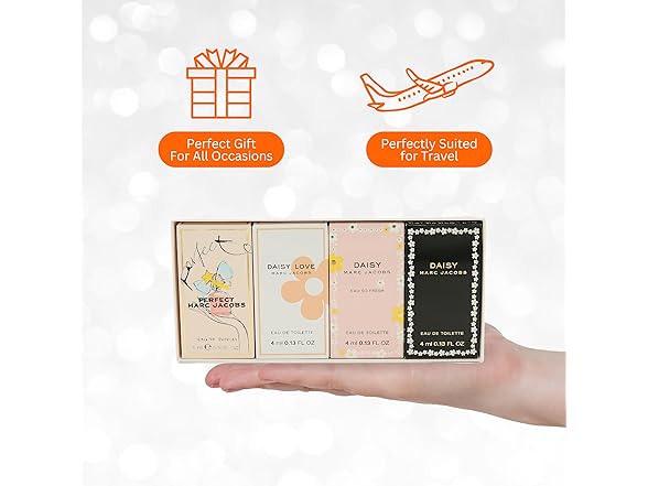 Marc Jacobs Perfume for Women Gift Set 4-Piece Mini Variety Splashes