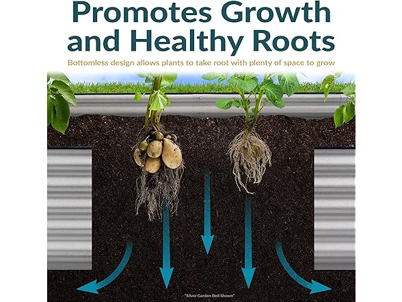 Sunnydaze 11.75" H Raised Metal Garden Bed