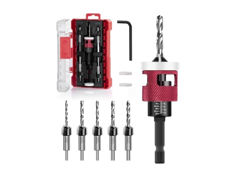 Csyibeielec 7 Pcs Countersink Drill Bit