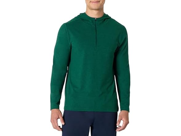 AE Mens Athletic Lt QtrZip Hoodie LS Top