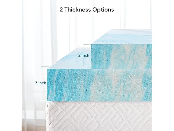 Marsail 2" Twin Memory Foam Mattress Topper