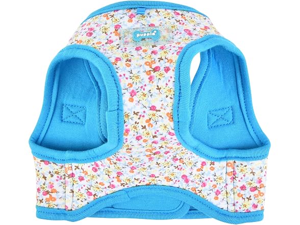 Puppia Wildflower Harness B Sky Blue