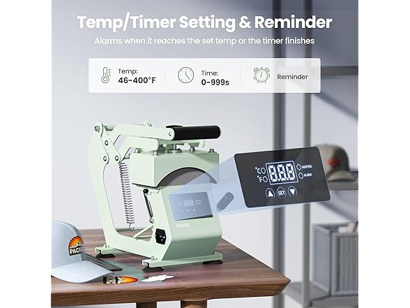 EENOUR B0CZMZC4BT hat press- Green
