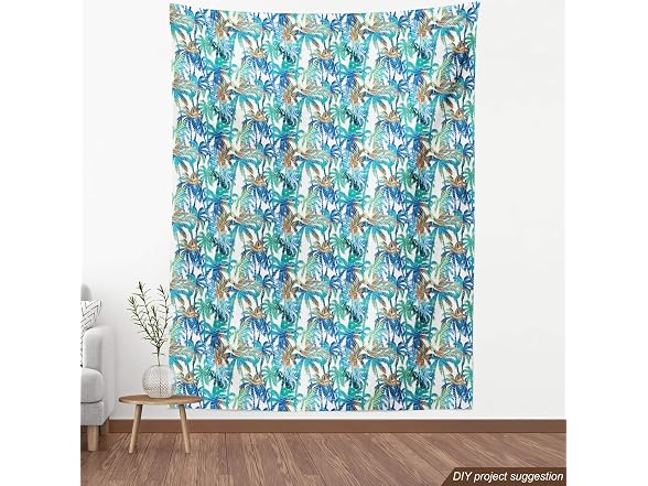 Ambesonne Palm Leaf Fabric by The Yard, Tropical