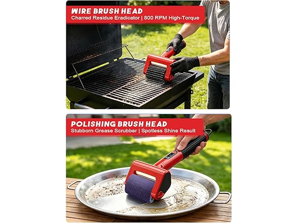 CuLiDing 800 RPM Electric Grill Brush for Outdoor