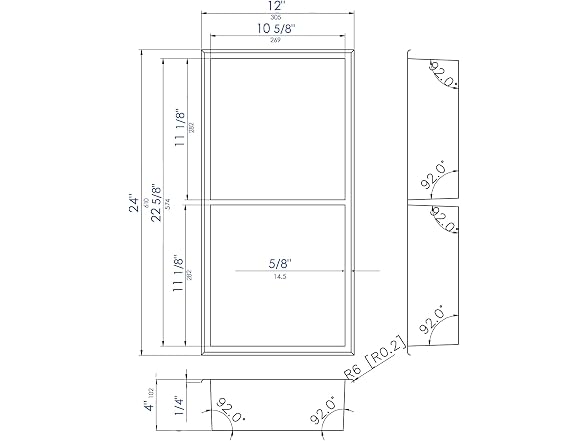 ALFI brand 12 x 24 Polished SS Vertical