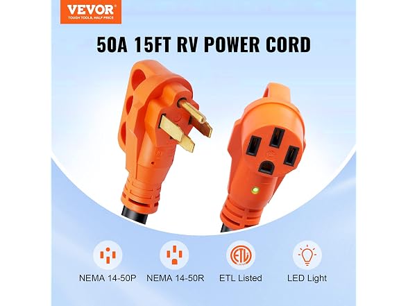 15 ft RV Extension Cord, 50 Amp, Heavy Duty STW