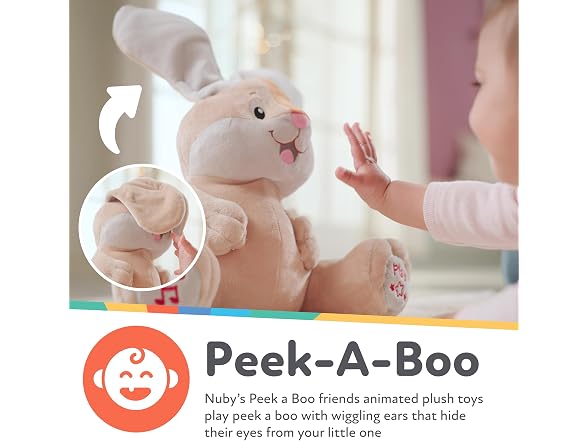 Nuby Peek a Boo Friends Animated Plush Toy