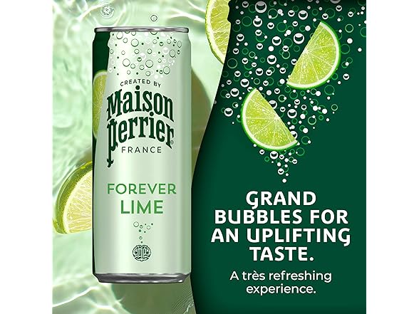 Perrier Lime Sparkling Water, 8pk