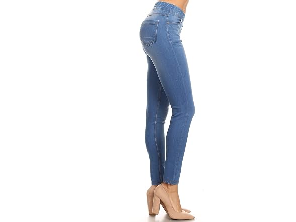 Jvini Women (L) High Waist Stretchy Pull-On Jean