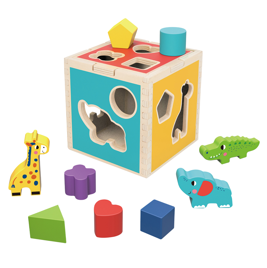 11 Pieces Wooden Animal Shape Sorter - Gallery 5