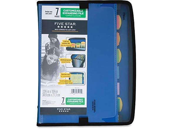 Five Star Customizable Plastic Accordion File