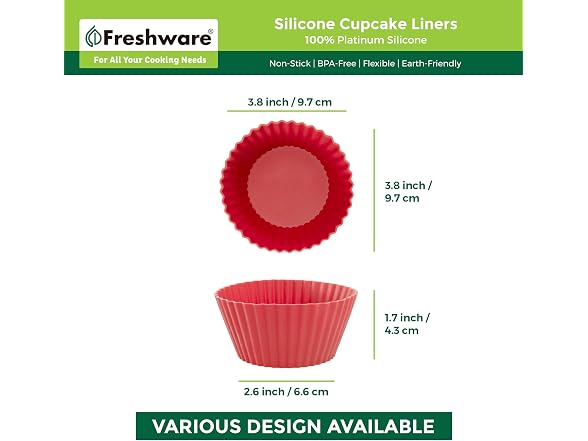 Freshware Cupcake Liners, Pack of 12 