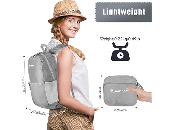 ZOMAKE Ultra Lightweight Hiking Backpack 20L