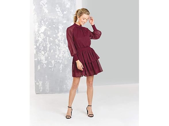 Victoria Burgundy Smocked Dress (S)