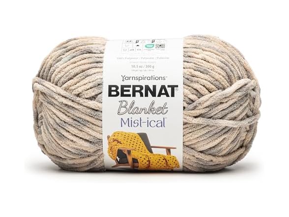 Spinrite Bernat Blanket Mist-Ical Yarn-Gray Cloud