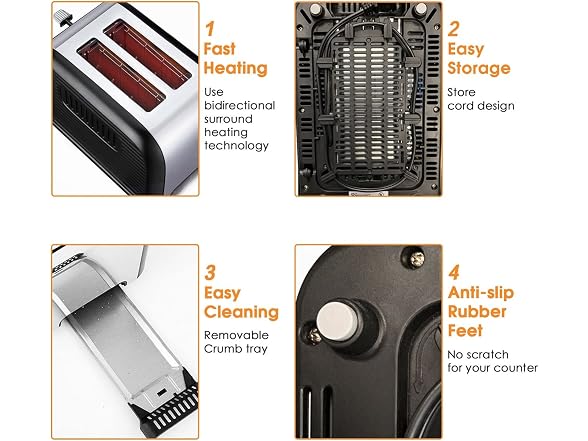 ALES 2 Slice toaster Black
