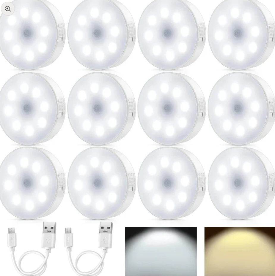 Hakol 6 Pack Rechargeable Motion Sensor Light Fixture - Gallery 5