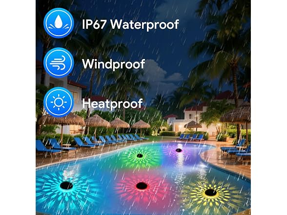Energetic Solar Floating Pool Lights, 5 Pack