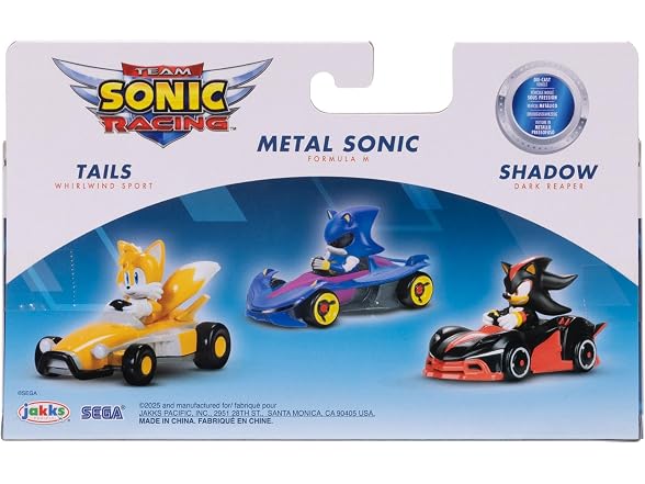 Sonic The Hedgehog 1:64 Die-cast Vehicles 3-Pack