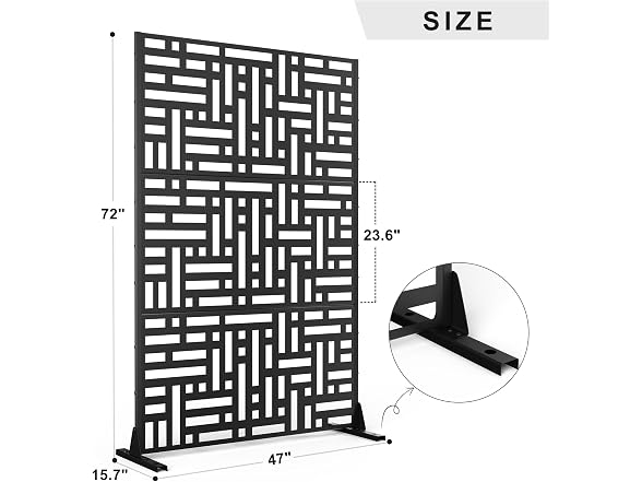Freestanding Metal Privacy Screen